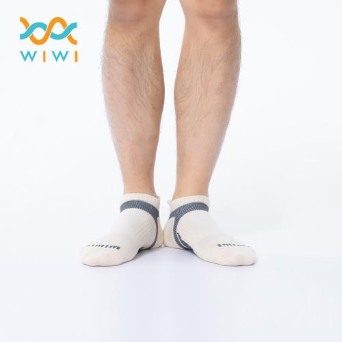 【WIWI】活力運動抑菌船型除臭襪(米灰色 男M-XL)