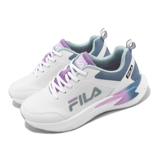 Fila 慢跑鞋 Cruise 女鞋 白 藍粉 路跑 基本款 舒適 支撐 路跑 運動鞋 5J309X193