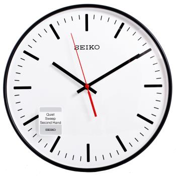 【SEIKO】極簡立體 滑動式秒針 靜音 時鐘 掛鐘(QXA701K)