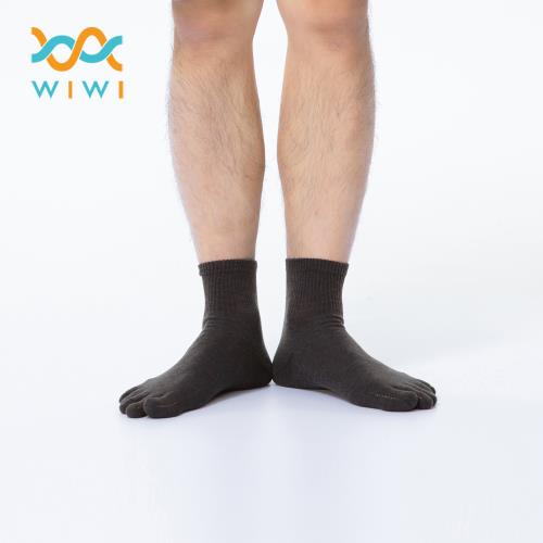 【WIWI】透氣五趾抑菌中筒除臭襪(銀河灰 男M-L)
