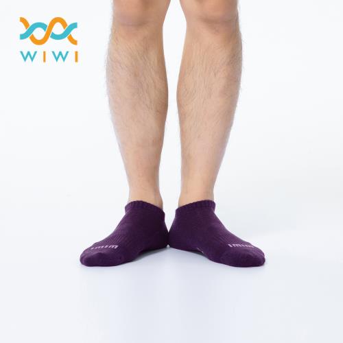 【WIWI】舒適休閒抑菌船型除臭襪(羅蘭紫 男M-L)