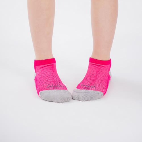 【WIWI】細針網格氣墊船型除臭襪(玫桃紅 童S-L)