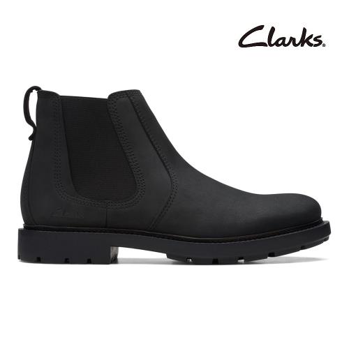 【Clarks】Craftdale2 Hall 男款 正裝休閒切爾西靴 黑色(CLM69126B)