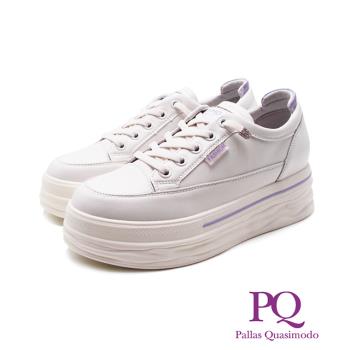 PQ(女)百搭星星免綁帶懶人休閒鞋 女鞋-白紫色(另有白綠色)