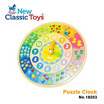 【荷蘭New Classic Toys】寶寶認知學習時鐘拼圖 - 開心農場 - 18253