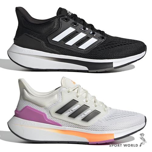 Adidas EQ21 女鞋 慢跑鞋 避震 透氣 輕量 黑GY2207/白GY2208