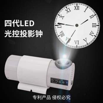 第四代LED投影時鐘歐式羅馬靜音投射鐘表客廳掛鐘數字掛墻投影鐘