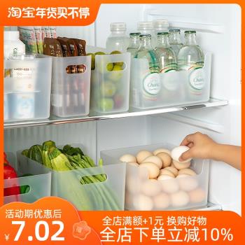 廚房冰箱冷凍專用收納盒食品級水果蔬菜雞蛋保鮮盒透明冷藏儲物盒