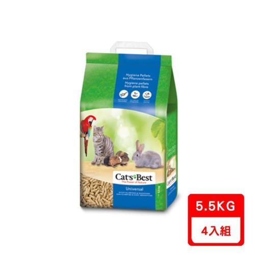 德國凱優Cat′s Best-粗顆粒鼠.兔木屑砂(藍標崩解型)5.5kg X4包組