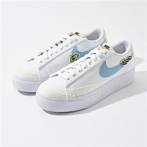 Nike Blazer Low Platform SE NN 女白藍經典低筒運動休閒鞋DJ6376-100