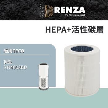 適用 TECO 東元 NN4002BD 15坪高效負離子360度空氣清淨機 HEPA+活性碳二合一濾網 濾芯