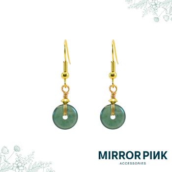 【MIRROR 皇宣緣】湖水綠翡翠耳環