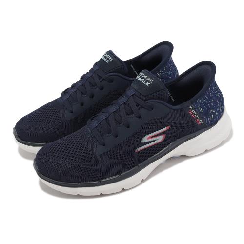 Skechers 健走鞋 Go Walk 6-Vivid Idea 女鞋 藍 白 緩震 休閒鞋 運動鞋 124627NVMT