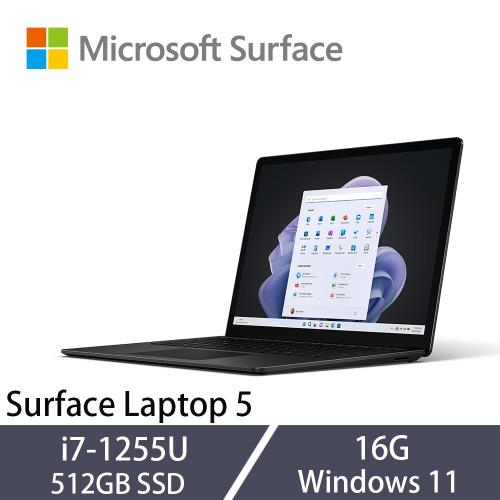 Microsoft微軟 Surface Laptop 5 13吋 觸控筆電 i7-1255U/16G/512GB/Win11/RBG-00044 霧黑