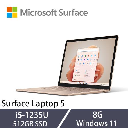 Microsoft微軟 Surface Laptop 5 觸控筆電 13吋 i5-1235U/8G/512GB/Win11/R1S-00071/砂岩金