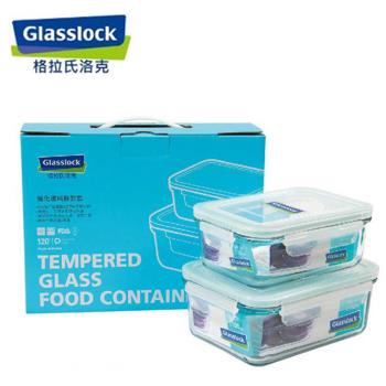 庫存出清 售完不補 Glasslock 2件式強化玻璃微波保鮮盒組 RP51821 韓國製