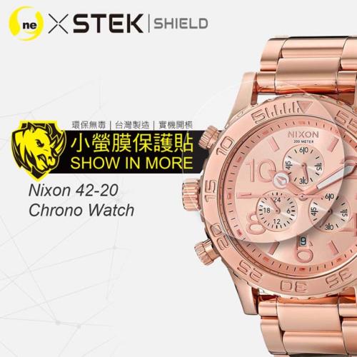 【O-ONE】Nixon 42-20 Chrono Watch 手錶『小螢膜』滿版全膠 高清透亮 螢幕保護貼超跑包膜頂級原料犀牛皮(一組兩入)