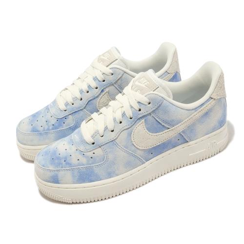 Nike 休閒鞋 Wmns Air Force 1 07 SE 女鞋 藍 白雲 AF1 麂皮 clouds FD0883-400