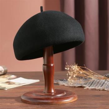 【米蘭精品】羊毛帽貝雷帽-英倫毛呢畫家帽簡約女帽子5色74dq44