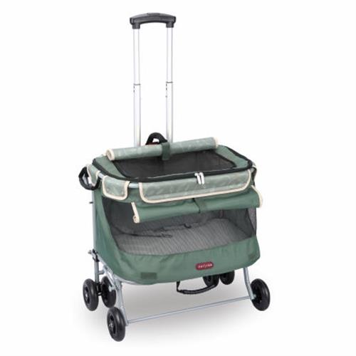 沛德奧Petstro  215A-輕旅行系列-二代 (加大型)-寵物拉箱/外出籠/貓籠橄欖綠OG-(慈濟共善)