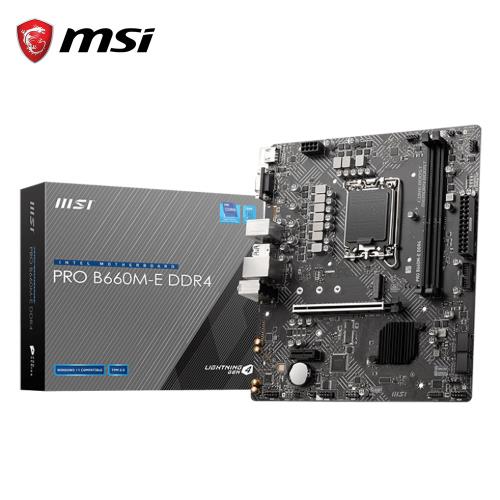 微星 MSI PRO B660M-E DDR4 主機板