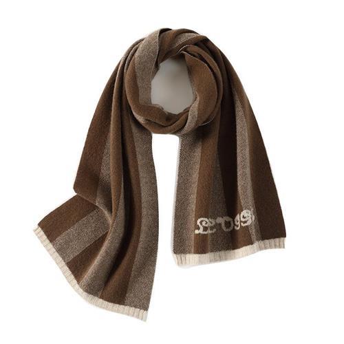 【米蘭精品】圍巾羊毛披肩-拼色針織柔軟禦寒男女配件2色74dl49