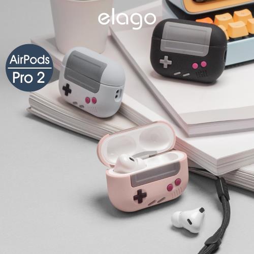【慈濟共善專案】【elago】AirPods Pro 2 經典Game Boy保護套(掛繩)