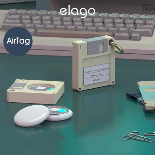 【慈濟共善專案】【elago】AirTag 磁碟片保護套(附鑰匙扣)
