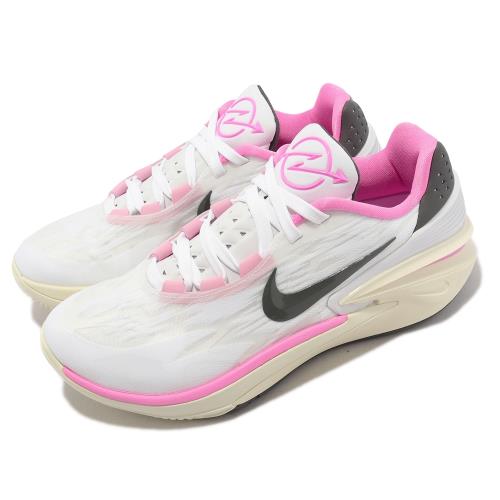 Nike 籃球鞋Air Zoom G.T. Cut 2 EP 白粉紅男鞋氣墊實戰鞋FD9905-101