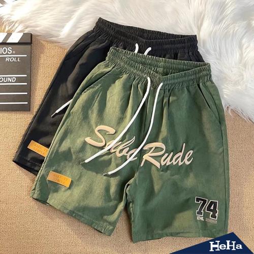 【HeHa】現貨 運動風印字休閒短褲 兩色