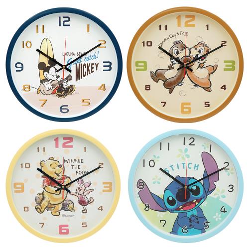 網狐家居-迪士尼Disney 掛鐘 時鐘 圓型鐘 壁鐘 奇奇蒂蒂/米奇/史迪奇/小熊維尼