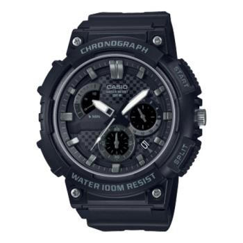 【CASIO 卡西歐】指針錶 碼錶 橡膠錶帶 防水100米 日期顯示MCW-200H(MCW-200H-1A2)