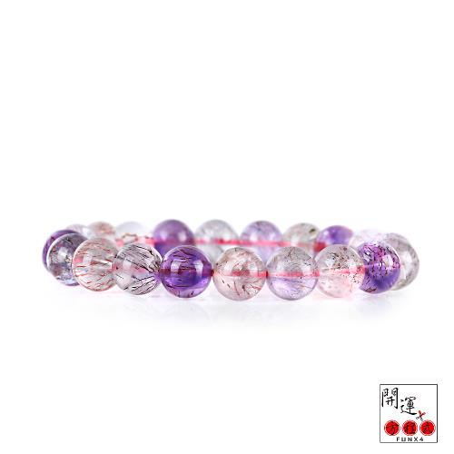 開運方程式-天然超七水晶手珠10mm(七輪循環能量強大)