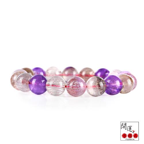 開運方程式-超七水晶手珠12mm(加強異性緣水晶手鍊)