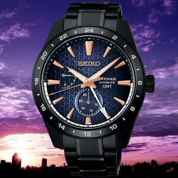 SEIKO精工 PRESAGE 新銳系列 曙 限量GMT機械腕錶 6R64-00L0SD/SPB361J1