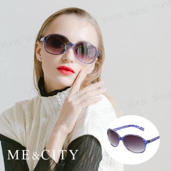 ME&CITY 時尚透明紋路太陽眼鏡 抗UV400 (ME 1219 H01)