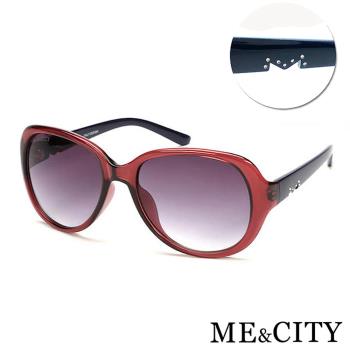 ME&CITY 精緻M字母鑲鑽太陽眼鏡 抗UV400 (ME 1215 E01)