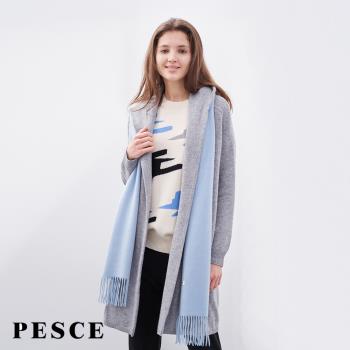 【PESCE】專櫃女裝 | cashmere圍巾 | 義大利品牌 TW-866 天空藍/粉藍