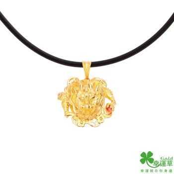 幸運草金飾 龍華富貴黃金墜子 送項鍊