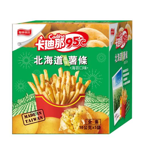 【卡迪那95℃】北海道風味薯條-海苔口味(18gx5包)