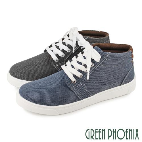 GREEN PHOENIX 男 休閒鞋 帆布鞋 百搭 綁帶 平底 台灣製P-18785
