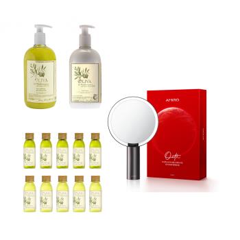 AMIRO X Allegrini Oath五星滋潤組(Oath鏡+潤膚乳500ml+潤髮乳500ml+沐浴露30ml*5+洗髮精30ml*5)