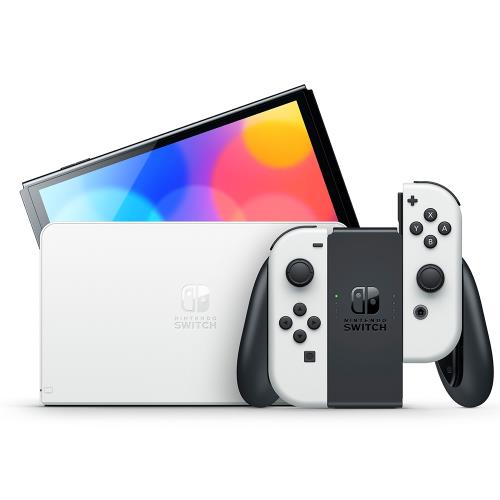 福利品-任天堂Switch OLED 款式白色主機(台灣公司貨)|Switch(OLED款式