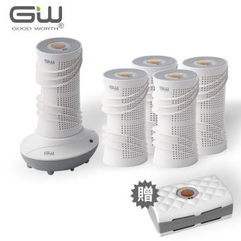 GW水玻璃 旋風360分離式除濕機六件組(含還原座) 加贈菱格紋*1