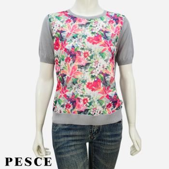【PESCE】專櫃女裝 | 天絲棉 | 圓領短袖上衣 | 義大利品牌 TK-810-E11
