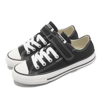Converse 休閒鞋 Chuck Taylor All Star 1V 中童鞋 黑 白 低筒 帆布鞋 魔鬼氈 372881C