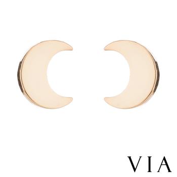 【VIA】星空系列 月亮造型白鋼耳釘 造型耳釘 金色