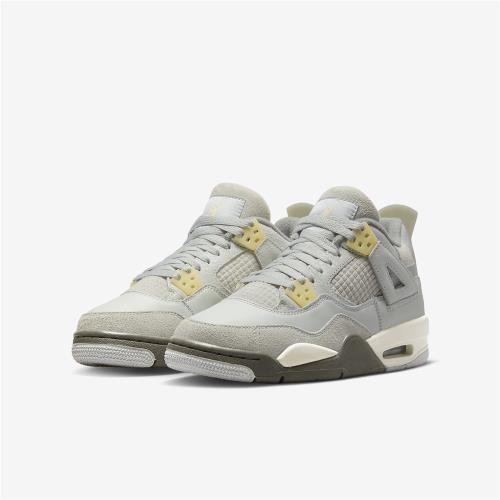 Nike Air Jordan 4 Retro SE GS Craft 灰麂皮女鞋大童鞋AJ4 4代DV2262