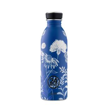 【義大利 24Bottles】輕量冷水瓶 500ml -藍色花影