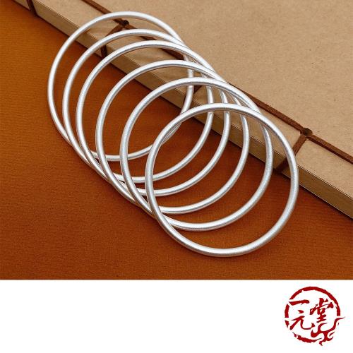 【一元堂】 999千足銀手鐲  純銀手鐲 -  999千足銀系列 - 999千足銀系列實心光面素圈60MM閉口手鐲 ±40g